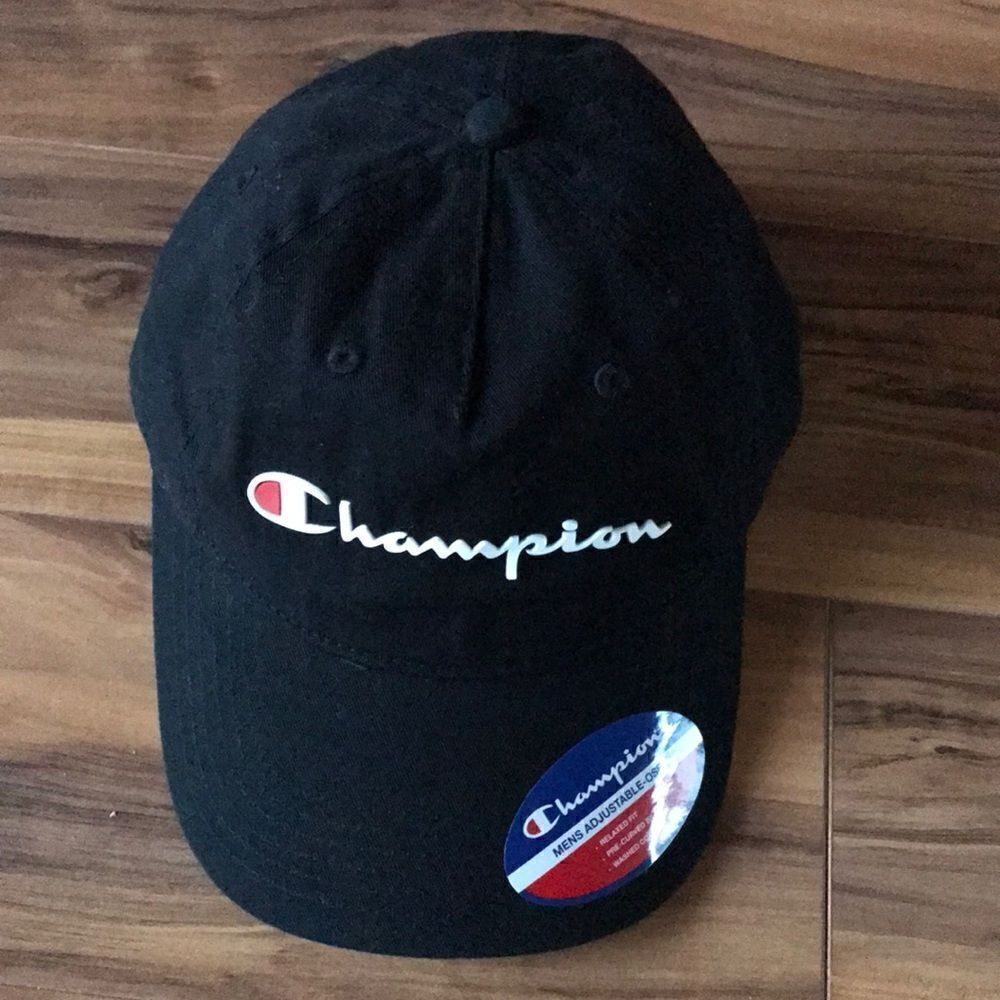 NEW Champion Mens Black Hat